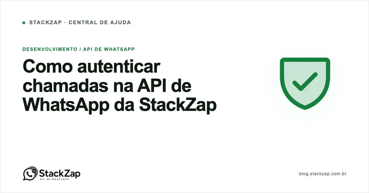 Chave de autenticação protegendo chamadas de uma API de WhatsApp